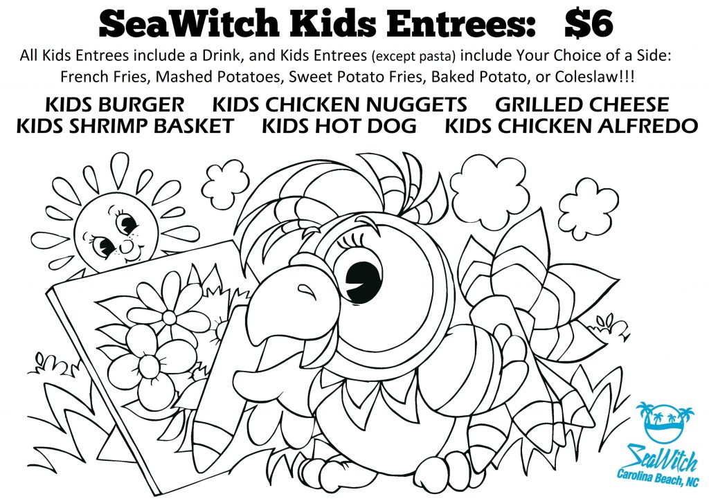 Download Kids Menu - Coloring Sheet - SeaWitch Tiki Bar | Live ...